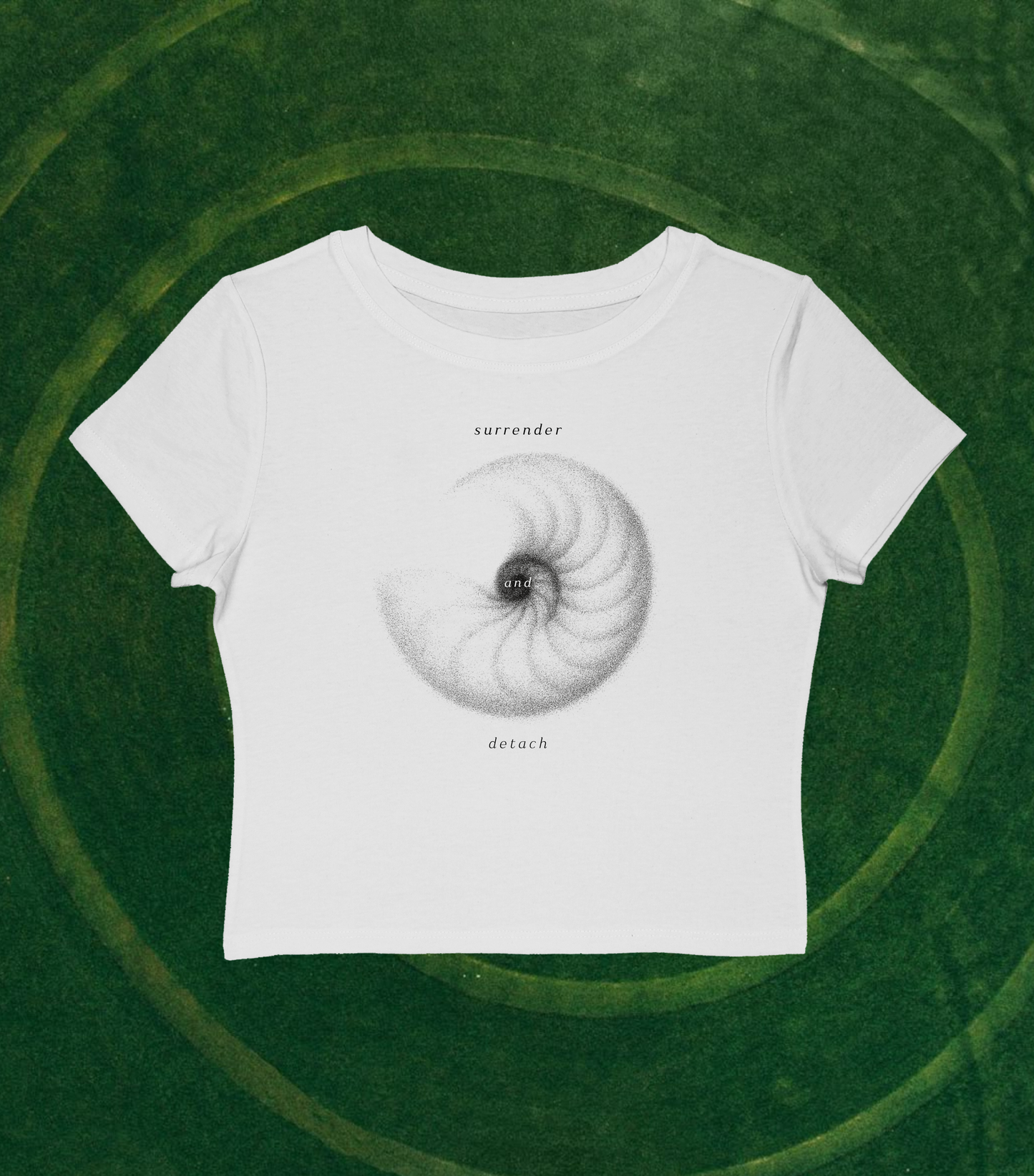 Surrender and Detach Whimsical Nautilus Spiral Ethereal Baby Tee
