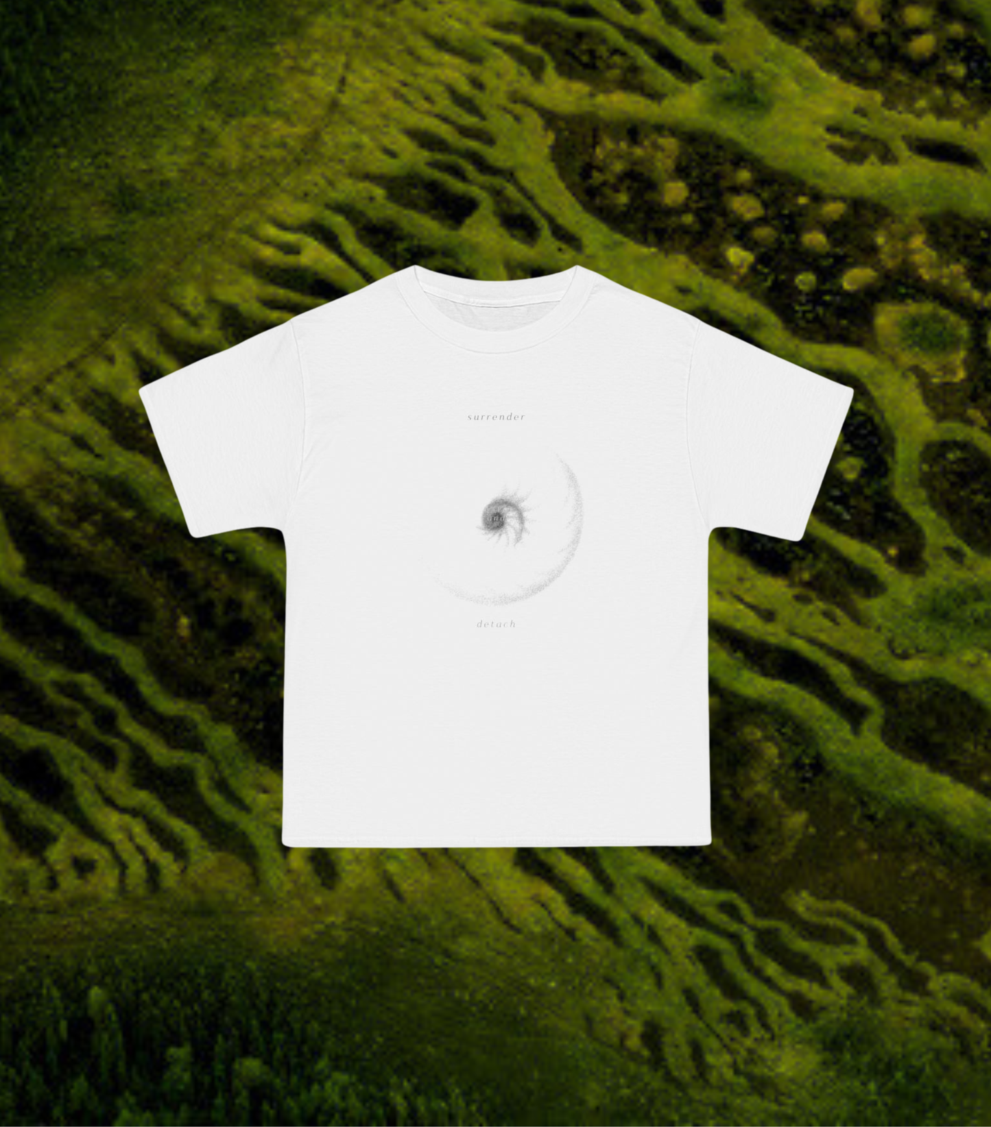 Surrender and Detach Spiral Nautilus Oversized Tee